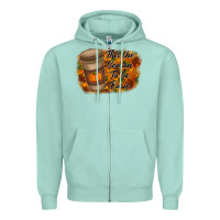 Seafoam tis the season to be basic Zipper Hoodie - RacoonDesign