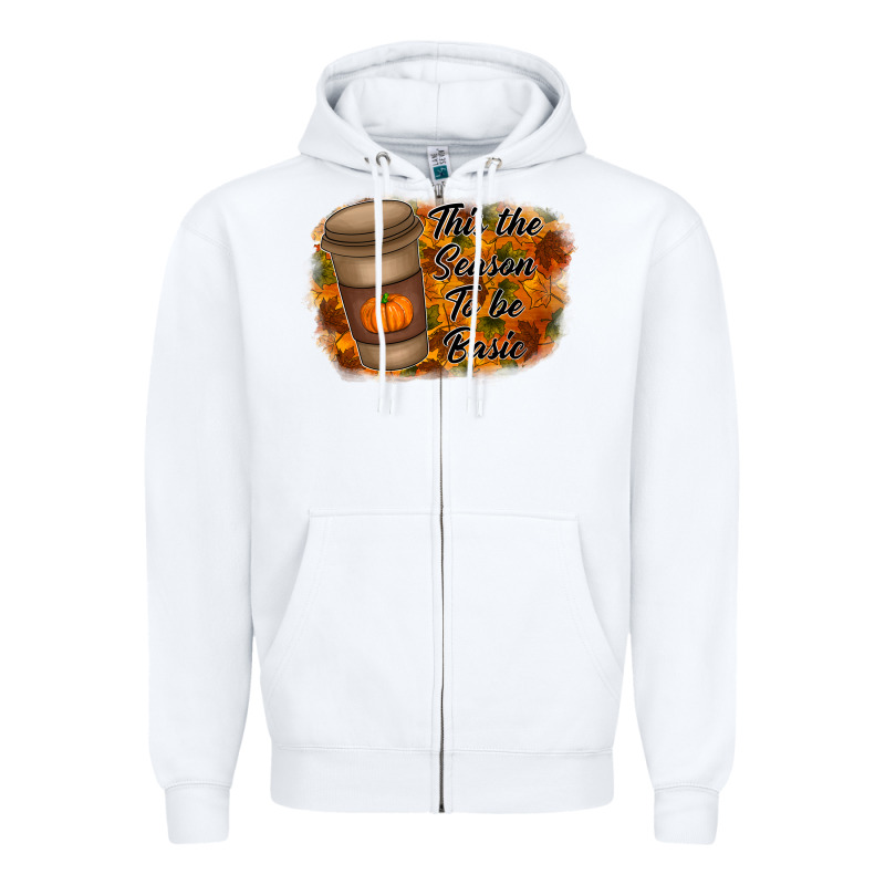 Tis The Season To Be Basic Zipper Hoodie by RacoonDesign | Teevron