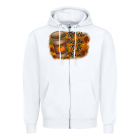 White tis the season to be basic Zipper Hoodie - RacoonDesign
