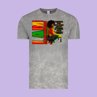 Vintage Tee I am black history Afro American woman