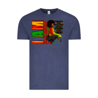 Vintage Denim I am black history Afro American woman Vintage Tee - RanaPortraitStore