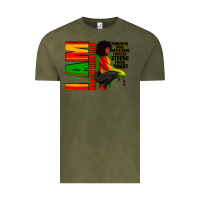 Vintage Olive I am black history Afro American woman Vintage Tee - RanaPortraitStore