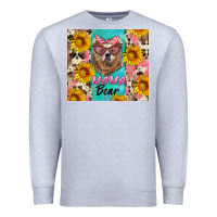 Heather Grey mama bear Premium Sweatshirt - Artiststas