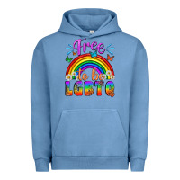 Pigment Pebble Blue Western Free To Be Lgbtq Urban Hoodie - BundleAndBundleShop