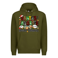 Army Green santas favorite speech therapist Premium Hoodie - AdoDesignShop