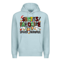 Blue Mist santas favorite speech therapist Premium Hoodie - AdoDesignShop