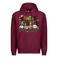 Burgundy santas favorite speech therapist Premium Hoodie - AdoDesignShop