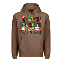 Chestnut santas favorite speech therapist Premium Hoodie - AdoDesignShop