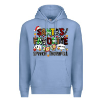 Colony Blue santas favorite speech therapist Premium Hoodie - AdoDesignShop