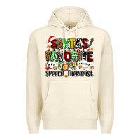 Sandshell santas favorite speech therapist Premium Hoodie - AdoDesignShop