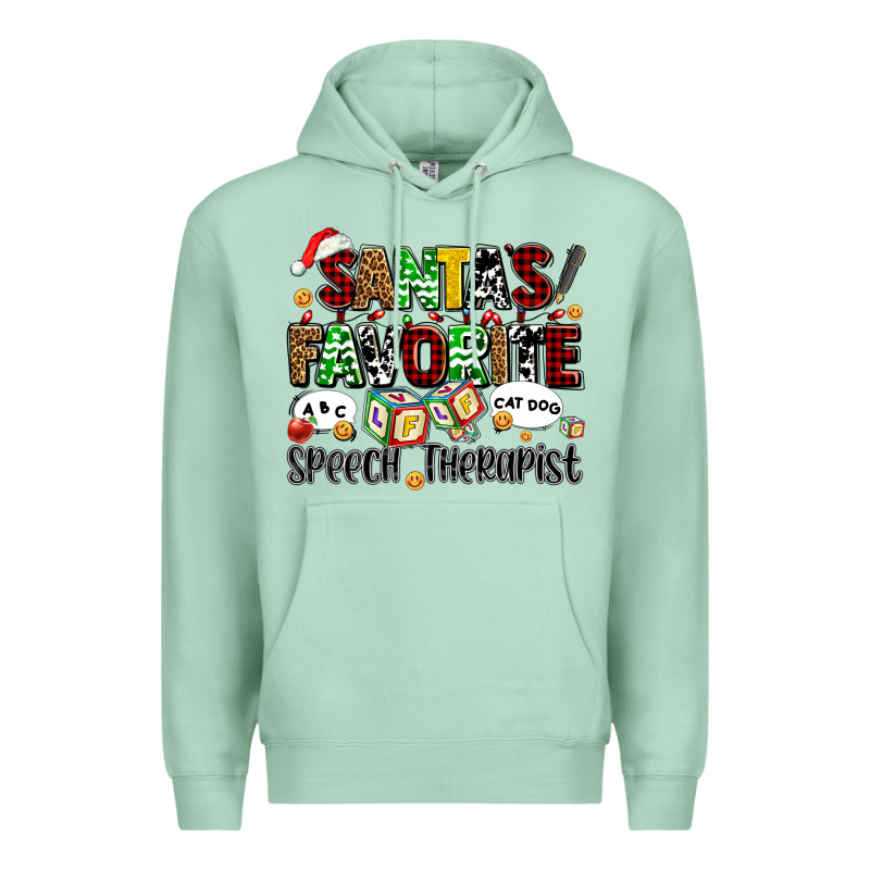 Santas Favorite Speech Therapist Premium Hoodie by AdoDesignShop | Teevron