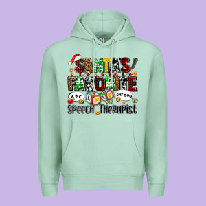 Santas Favorite Speech Therapist Premium Hoodie Designed By Adodesignshop