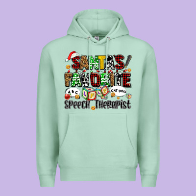 Santas Favorite Speech Therapist Premium Hoodie Designed By Adodesignshop