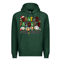 Sports Green santas favorite speech therapist Premium Hoodie - AdoDesignShop