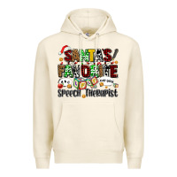 Tofu santas favorite speech therapist Premium Hoodie - AdoDesignShop