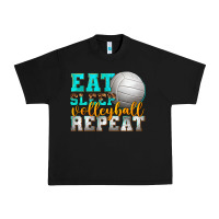 Black eat sleep volleyball repeat Urban Heavy Tee - texasbilliewilder