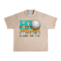 French Oak eat sleep volleyball repeat Urban Heavy Tee - texasbilliewilder