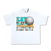 White eat sleep volleyball repeat Urban Heavy Tee - texasbilliewilder