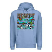 Colony Blue western howdy howdy howdy Premium Hoodie - NancyCooperArtShop