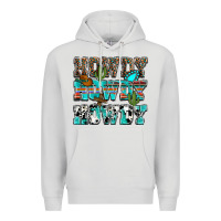 Dove Grey western howdy howdy howdy Premium Hoodie - NancyCooperArtShop