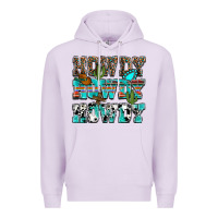 Lilac western howdy howdy howdy Premium Hoodie - NancyCooperArtShop