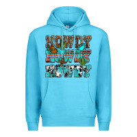Ocean Blue western howdy howdy howdy Premium Hoodie - NancyCooperArtShop
