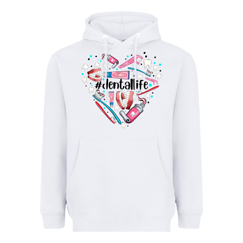 Dental Life Element Heart Heavyweight Hoodie by AdoDesignShop | Teevron