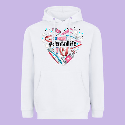 Dental Life Element Heart Heavyweight Hoodie Designed By Adodesignshop