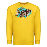 Lemon cowhide leopard turquoise patch Premium Sweatshirt - AdoDesignShop