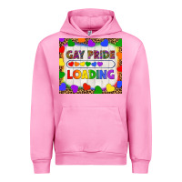 Fuchsia Pink Gay Pride Loading LGBTQ Tumbler Urban Hoodie - BundleAndBundleShop