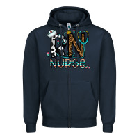 Navy rn nurse Zipper Hoodie - CowhideDigitalArt