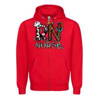 Red rn nurse Zipper Hoodie - CowhideDigitalArt
