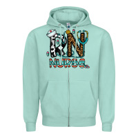 Seafoam rn nurse Zipper Hoodie - CowhideDigitalArt