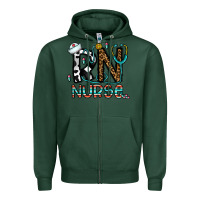 Sports Green rn nurse Zipper Hoodie - CowhideDigitalArt