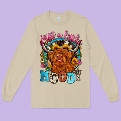 Just A Little Moody Long Sleeve Tee Designed By Zillion Design Studio