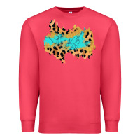 Cardinal glitter leopard turquoise patch Premium Sweatshirt - AdoDesignShop