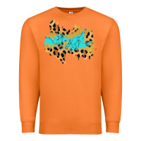 Carrot glitter leopard turquoise patch Premium Sweatshirt - AdoDesignShop