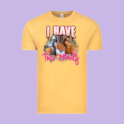 Vintage Tee I have two moods sneaker and heels