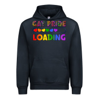 Navy Western Gay Pride Loading LGBTQ+ Urban Hoodie - BundleAndBundleShop