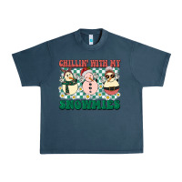 Midnight Navy Chillin with my Snowmies Urban Heavy Tee - BarkalooDesign