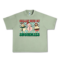 Oil Green Chillin with my Snowmies Urban Heavy Tee - BarkalooDesign
