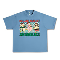 Pebble Blue Chillin with my Snowmies Urban Heavy Tee - BarkalooDesign
