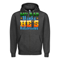 Charcoal Heather my dad thinks he is hilarious Zipper Hoodie - HRA Design Shop