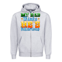 Heather Grey my dad thinks he is hilarious Zipper Hoodie - HRA Design Shop