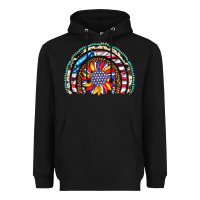Black sunflower american flag leopard gemstone cowhide rainbow Heavyweight Hoodie - Artiststas