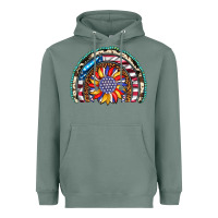 Sage sunflower american flag leopard gemstone cowhide rainbow Heavyweight Hoodie - Artiststas