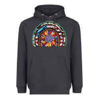 Smoke sunflower american flag leopard gemstone cowhide rainbow Heavyweight Hoodie - Artiststas