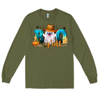 Army Green Boo Y'all Long Sleeve Tee - texasbilliewilder