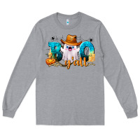 Heather Grey Boo Y'all Long Sleeve Tee - texasbilliewilder