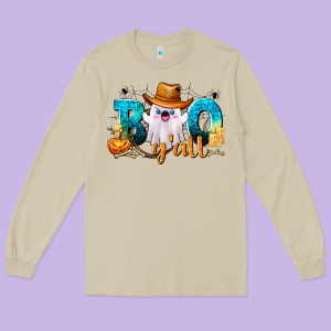 Boo Y'all Long Sleeve Tee Designed By Texasbilliewilder